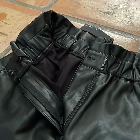 New ✨ LUCY PARIS Faux Leather Paperbag Short Size S Black MSRP$68 - Picture 8 of 11